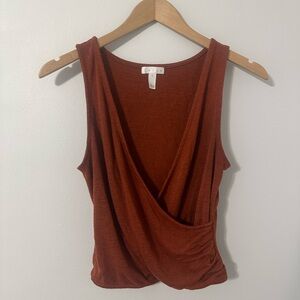 Women’s Nordstrom casual wrap tank Top orange